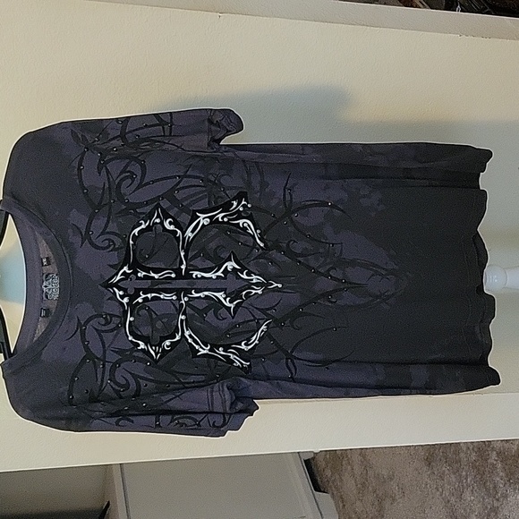 ROAR ENOUGH EXCUSES STUDDED SHIRT....XL - Picture 2 of 12